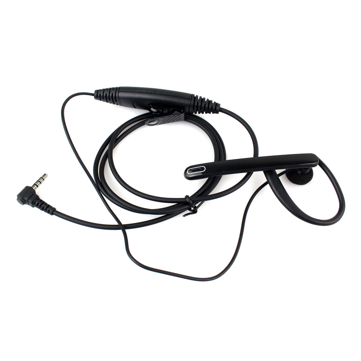  3.5mm 1-Pin Ear Bar Earpiece Mic PTT Headset for YAESU VERTEX Radios VX-2R VX-3R Walkie Talkie